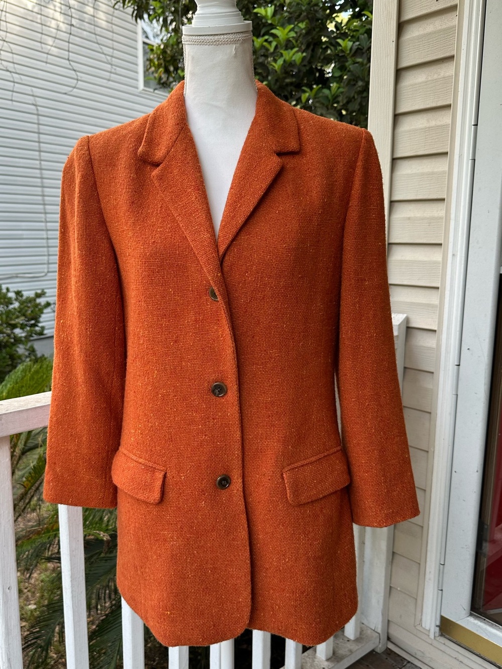 Ellen Tracy Burnt Orange Tailored Blazer